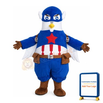Brave Cartoon Superman Pigeon Mascot Costume