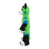 Long Fur Green & White & Blue Dog Mascot Costume
