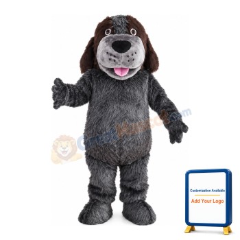 Loyal Brown & Grey Dog Mascot Costume