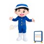 Lovely Boy Administrator With Rompers Mascot Costume