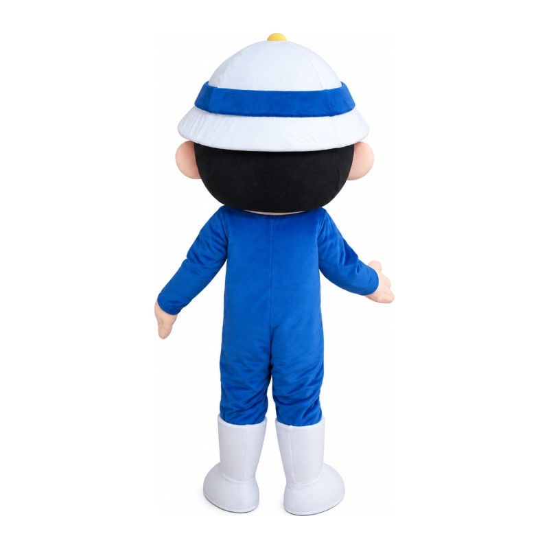 Lovely Boy Administrator With Rompers Mascot Costume