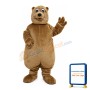 Friendly Plush Brown Beaver Mascot Costume