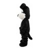 Unisex Furry Black & White Dog Mascot Costume