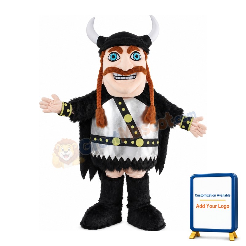 Black Warrior With Cloak Mascot Costume