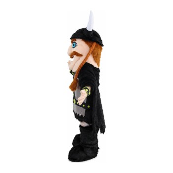 Black Warrior With Cloak Mascot Costume