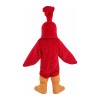Happy Smiling Grey & Red Bird Mascot Costume