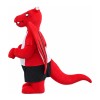 Evil Cartoon Red Dragon With Wings Mascot Costume