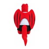 Evil Cartoon Red Dragon With Wings Mascot Costume