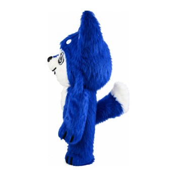 Super Adorable Cartoon Blue Fox Mascot Costume