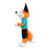 Pleasant Cartoon Orange Fox With Suit Mascot Costume