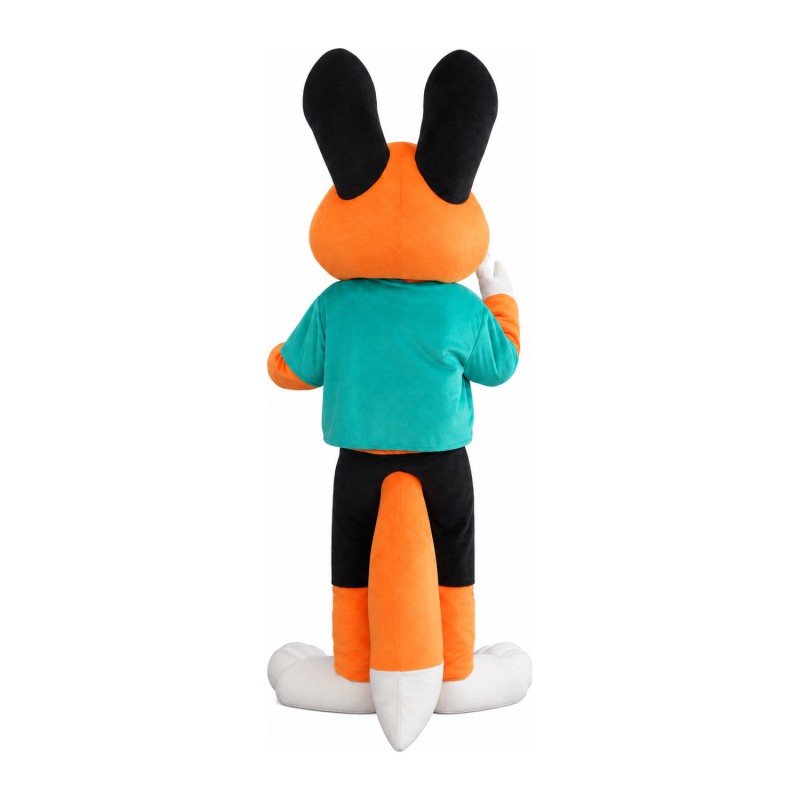 Pleasant Cartoon Orange Fox With Suit Mascot Costume