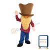 Funny Bearded Man With Plaid Shirt Mascot Costume