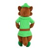 Adult Honest Raccoon With Green Shirt And Hat Mascot Costume