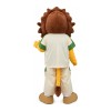 Cartoon Orange Lion With Casual Outfit Mascot Costume