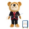 Brown Bear With Suit Mascot Costume