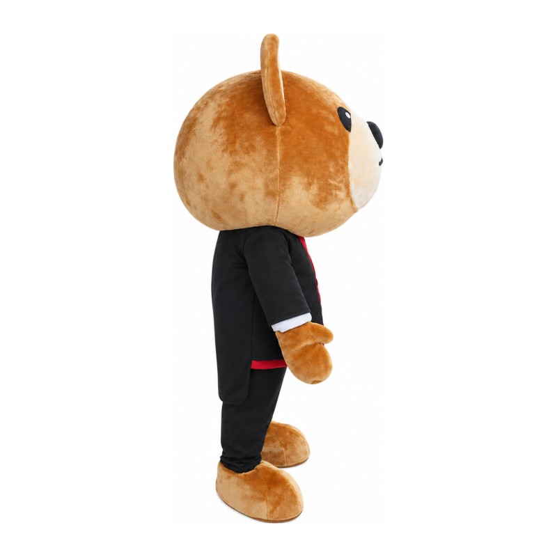 Brown Bear With Suit Mascot Costume