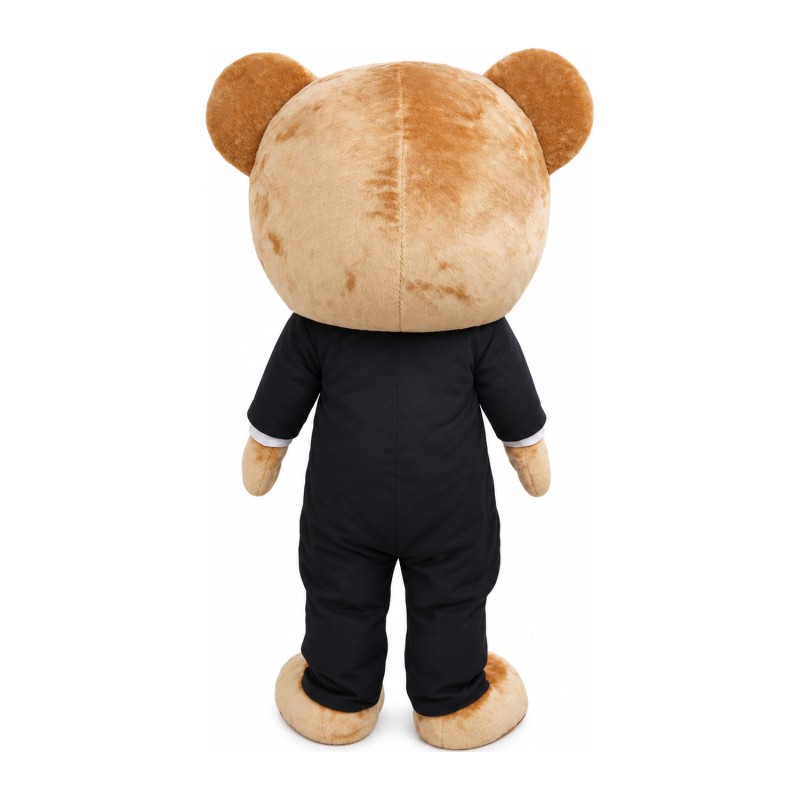 Brown Bear With Suit Mascot Costume