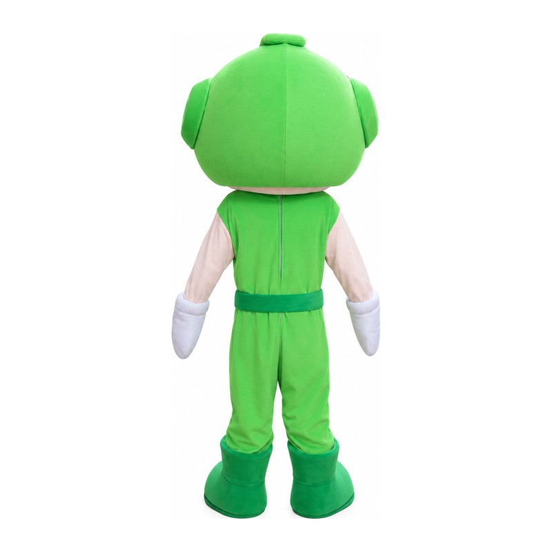 Basic Cool Green Robot Mascot Costume