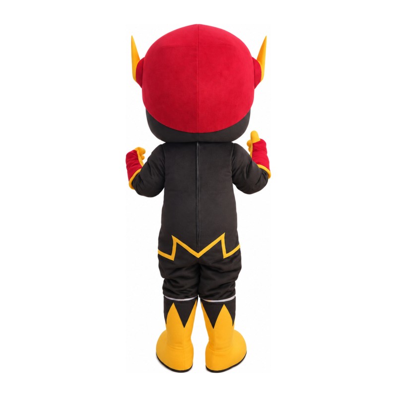 Brown Muscle Puppet With Red Headgear Mascot Costume