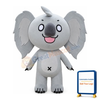 Super Big Ears Grey Koala Mascot Costume
