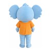 Light Blue Koala With Orange Top Mascot Costume