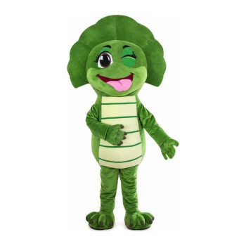 Green Dinosaur Baby With Various Expressions Mascot Costume