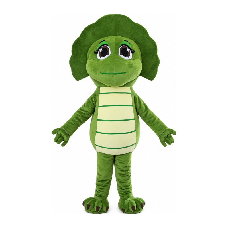 Green Dinosaur Baby With Various Expressions Mascot Costume