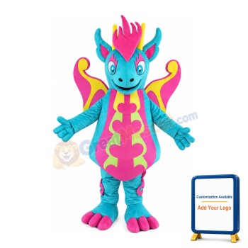 Special Style Blue & Pink Dinosaur Mascot Costume