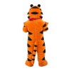 Cute Cartoon Tiger With Red Square Towel Mascot Costume