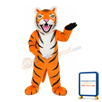 Powerful Plush Tiger Mascot Costume
