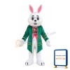 Ceremonial Rabbit With Green Windbreaker Mascot Costume