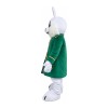 Ceremonial Rabbit With Green Windbreaker Mascot Costume