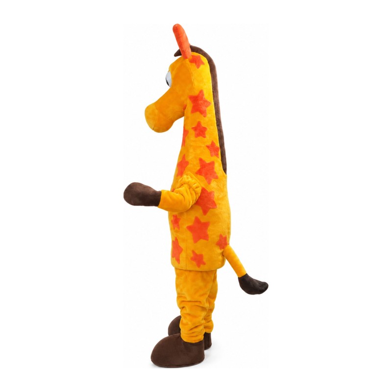 Unisex Cartoon Standing Giraffe Mascot Costume