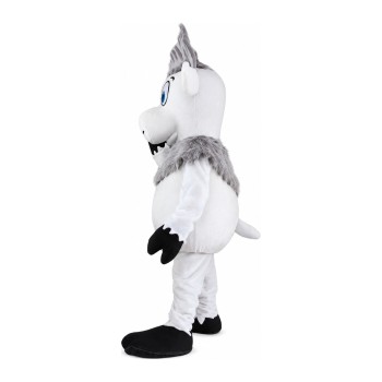 Customized White & Grey Moose Mascot Costume