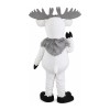 Customized White & Grey Moose Mascot Costume