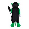 Green Muscle Hunter With Black Cloak Mascot Costume