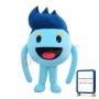 Sky Blue Round Doll With Dark Blue Hair Mascot Costume