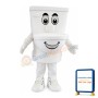 Cartoon White Toilet Mascot Costume