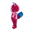 Lovely Smiling Fuchsia Cat Mascot Costume