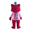 Lovely Smiling Fuchsia Cat Mascot Costume