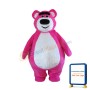 Fat Rose Red Bear Mascot Costume