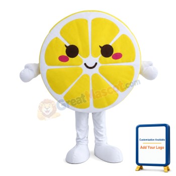New Cartoon Yellow Lemon Slices Mascot Costume