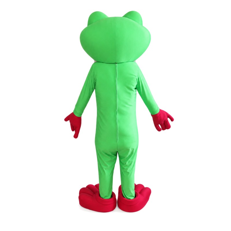 Cartoon Green & Yellow Frog Mascot Costume
