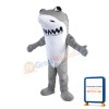 Cruel Grey Shark Mascot Costume