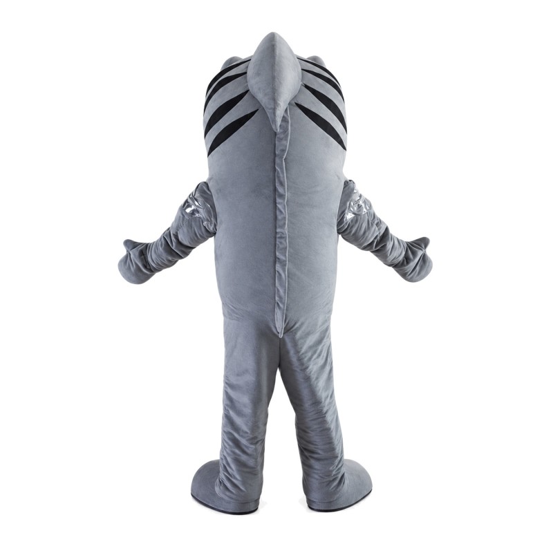 Cruel Grey Shark Mascot Costume