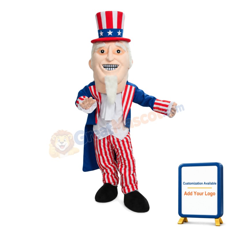 Uncle Sam With Striped Set Mascot Costume
