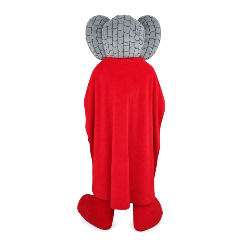 Snake Superman With Red Shorts And Cloak Mascot Costume