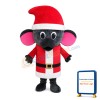 Funny Grey Christmas Mouse Mascot Costume