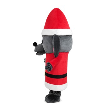 Funny Grey Christmas Mouse Mascot Costume