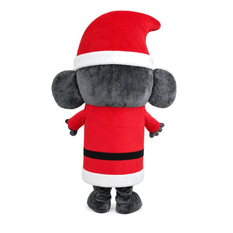 Funny Grey Christmas Mouse Mascot Costume